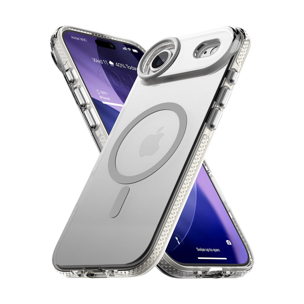 Vaku Luxos ® Apple iPhone 17 Air Triton Magpro Dual Matte Tone Scratch Resistant Camera Screen Protector Shockproof Protective Back Cover