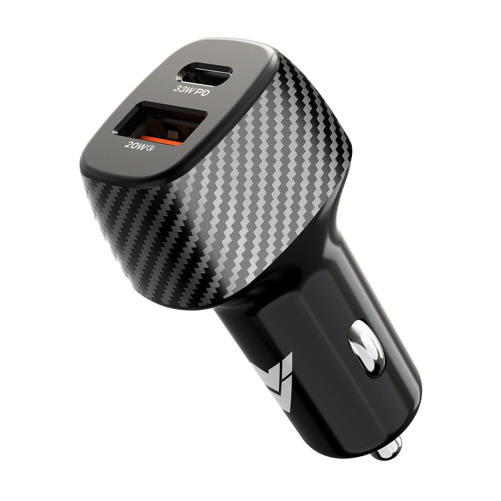 Vaku ® Trosvolt USB C 53W Dual Port Fast USB Car Charger With Power Delivery & Quick Charger 3.0