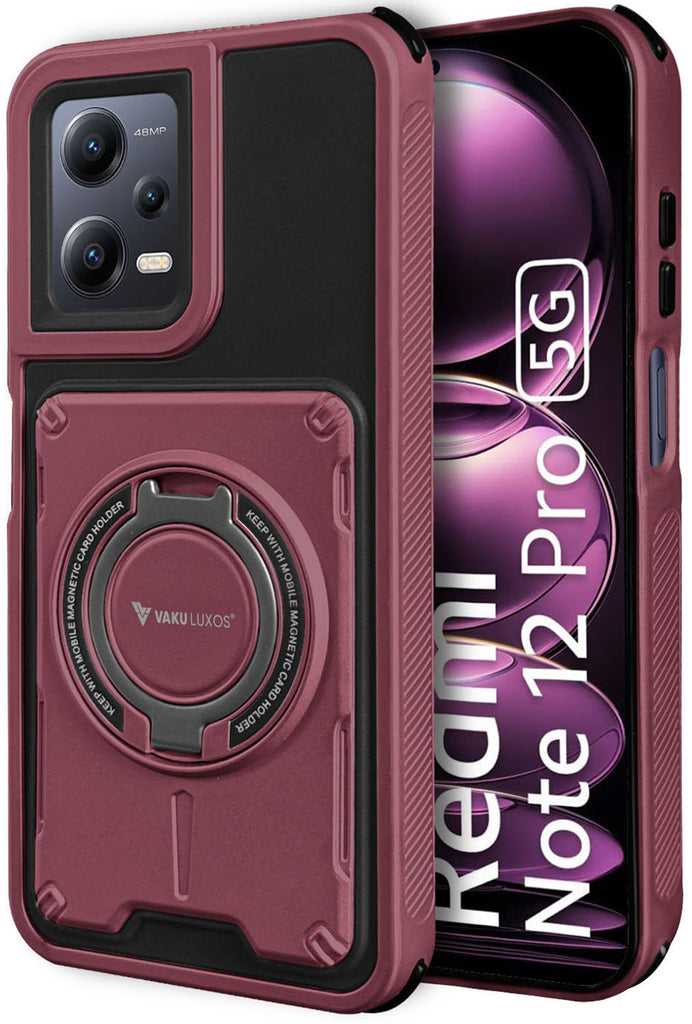 Vaku Luxos ® Xiaomi Redmi Note 12 Pro Axion Armor Military Grade Protective Back Cover