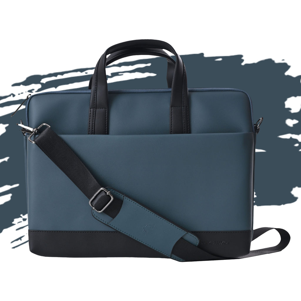 Vaku Luxos ® VIENNA 14 inch Dual Tone Premium PU Leather Laptop Bag