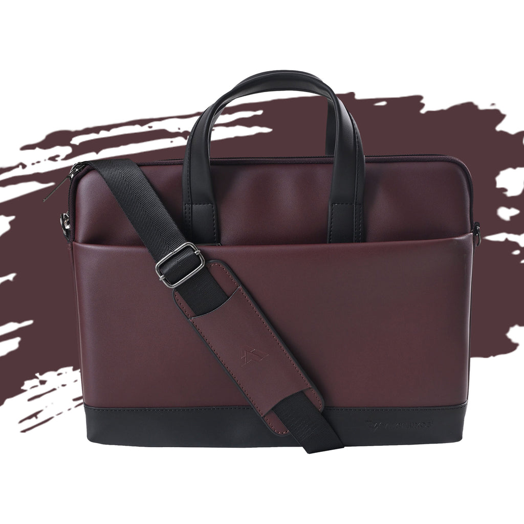 Vaku Luxos ® VIENNA 14 inch Dual Tone Premium PU Leather Laptop Bag