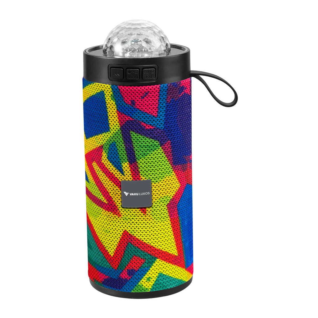 Vaku Luxos ® Groovio 15W Portable Bluetooth Party Speaker With Vibrant Pattern