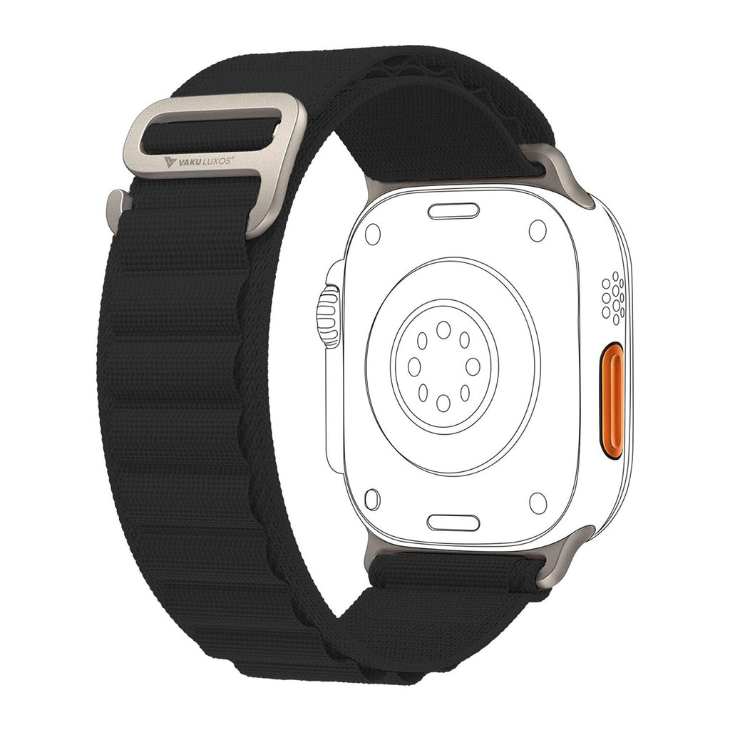 Vaku Luxos ® ALPINO Self-Adjusting Braided Nylon Watch Strap for Apple Watch 42|44|45|49mm