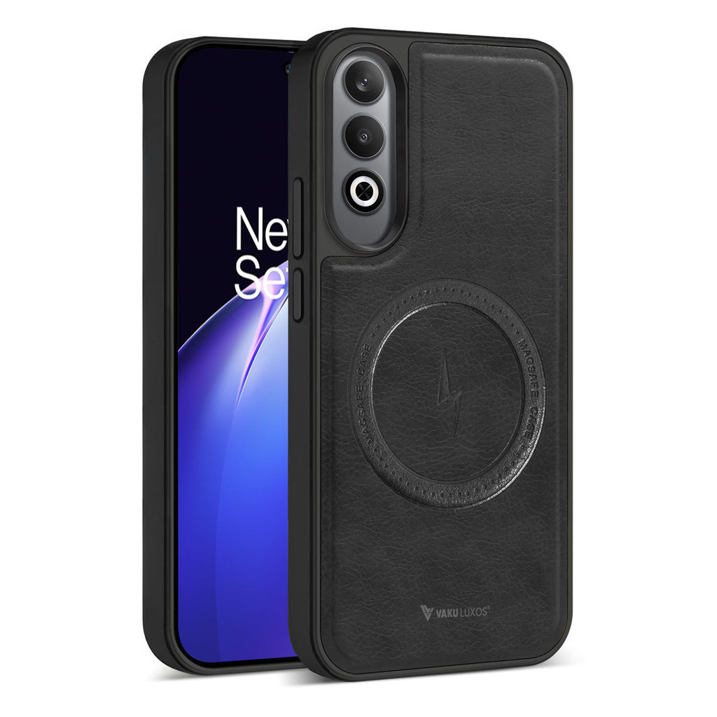 Vaku ® OnePlus Nord CE4 Maxtron Leather Stitched Magnetic Magsafe Back Cover