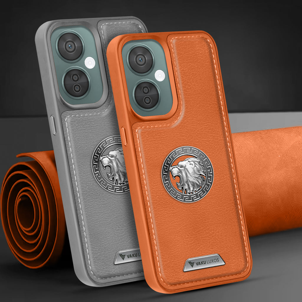 RankOne Custodia Portafoglio Con Magnete Per OnePlus Nord CE 3 Lite - Pelle Marrone Con Slot Carte E Funzione Stand