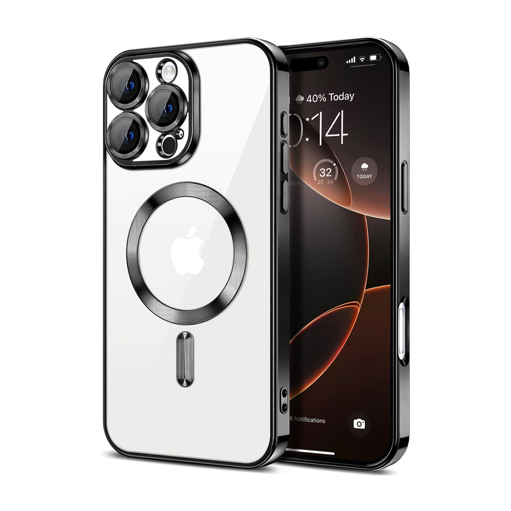 Vaku ® Apple iPhone 16 Pro Luxury Electroplated Magnetic Magsafe Camera Protection TPU Back Cover Case