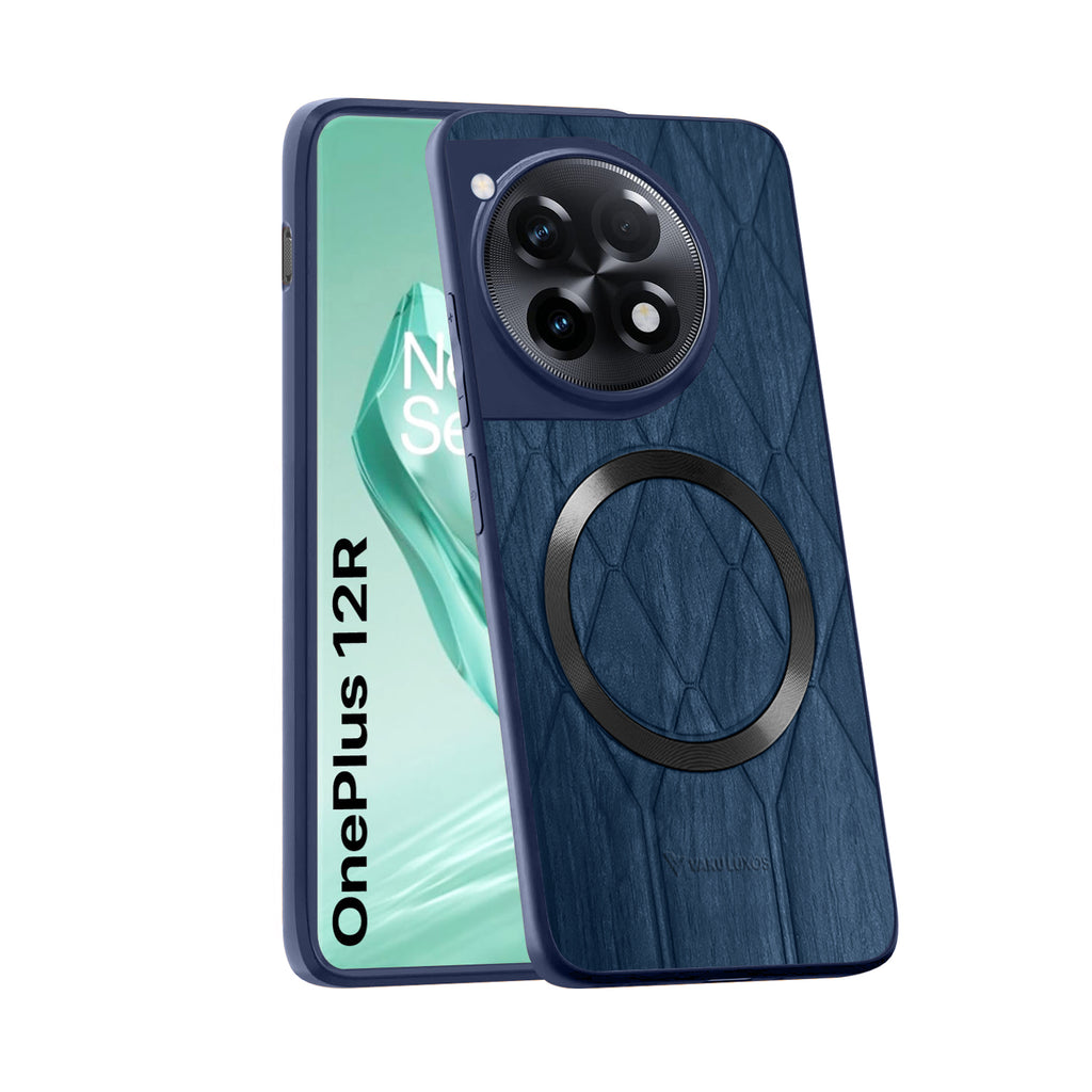 Vaku ® OnePlus 12R Diamond Plume Pattern Magnetic Magsafe Back Cover