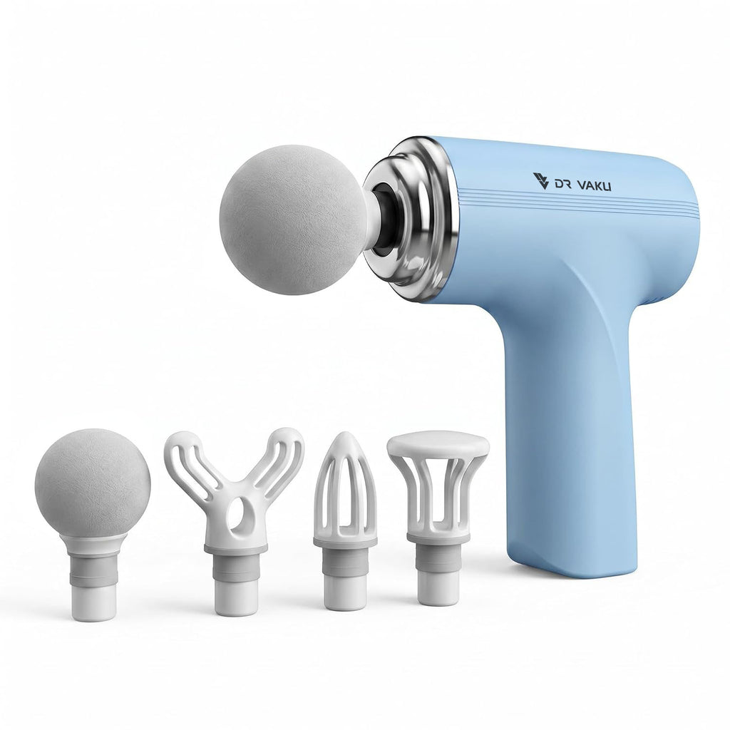 Dr Vaku ® Mini Gun Massager Machine with 4 Massage Heads