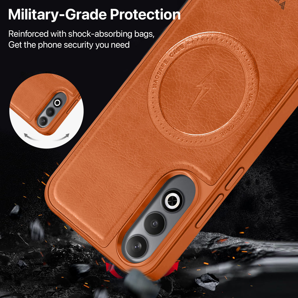 Vaku ® OnePlus Nord CE4 Maxtron Leather Stitched Magnetic Magsafe