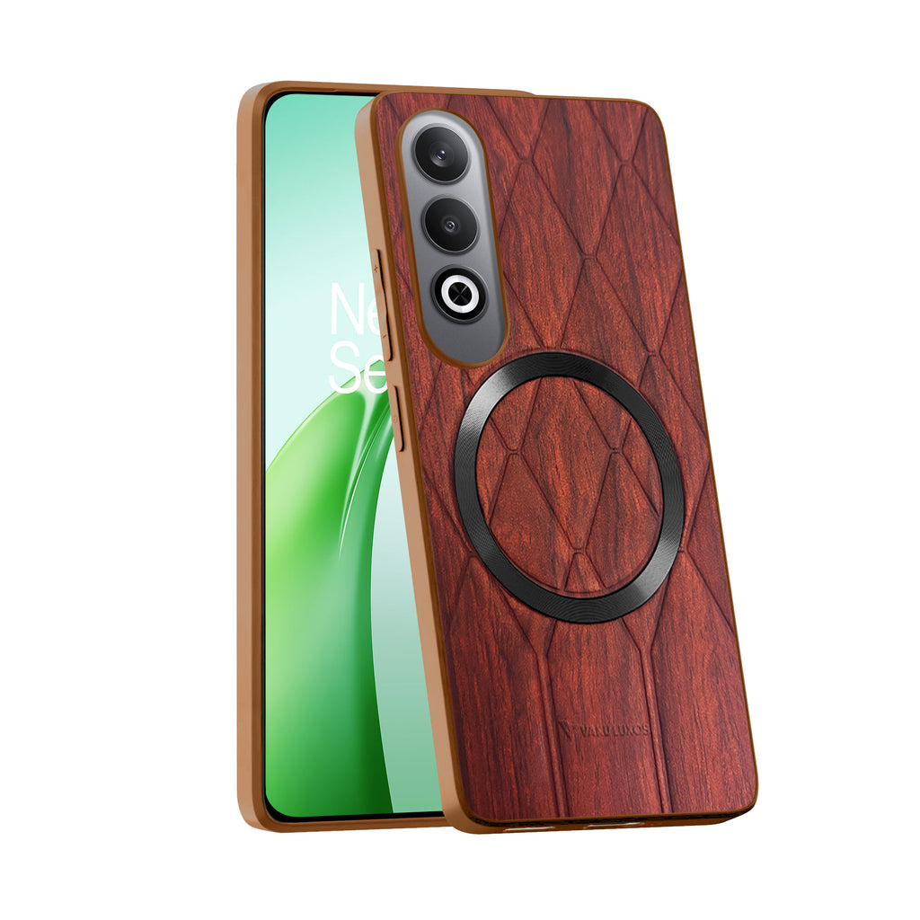 Vaku ® OnePlus Nord CE4 Diamond Plume Pattern Magnetic Magsafe Back Cover