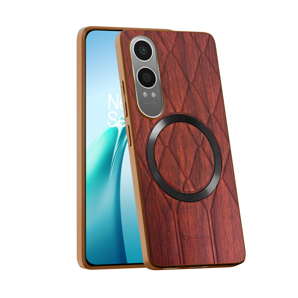 Vaku ® OnePlus Nord CE4 Lite 5G Diamond Plume Pattern Magnetic Magsafe Back Cover
