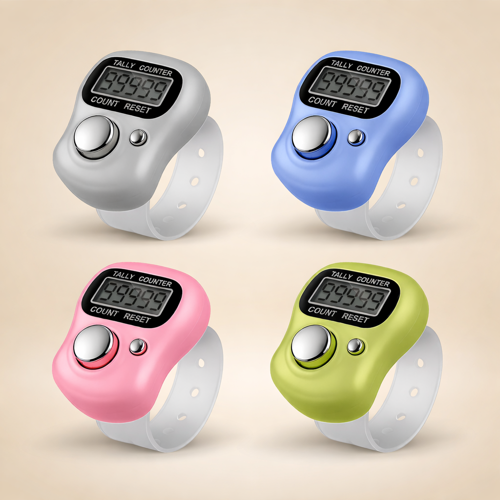 Vaku ® Mini Tally Counter Ring Compact Manual Click Counter