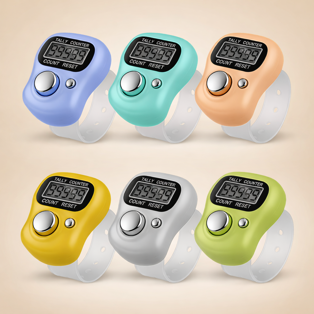Vaku ® Mini Tally Counter Ring Compact Manual Click Counter