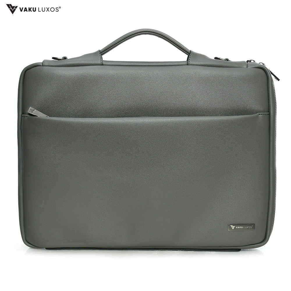 Vaku Luxos® DA VALENCIA Refined Leather Sleeve with Strap highly durable Compatilbe for Macbook 13"|16"