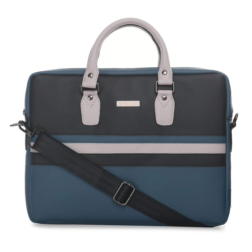 Vaku Luxos® MILAN Stripey MacBook Sleeve with Strap highly durable Compatible for 13|14 Inch
