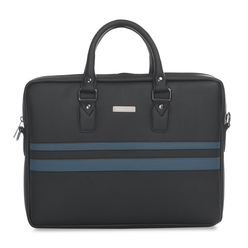 Vaku Luxos® MILAN Stripey MacBook Sleeve with Strap highly durable Compatible for 13|14 Inch