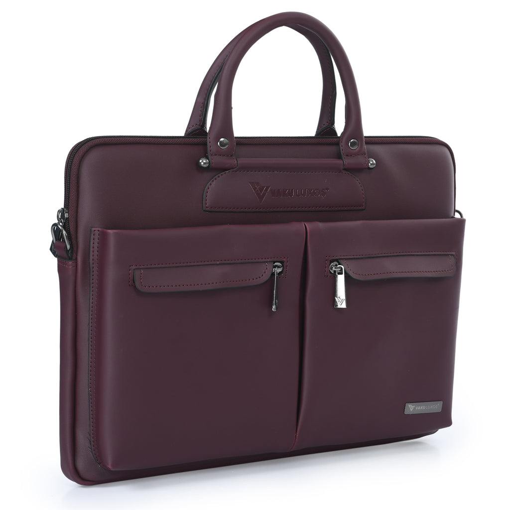 Vaku Luxos® Marcella 14 inch Laptop Bag Premium Laptop Messenger Bag For Men and Women