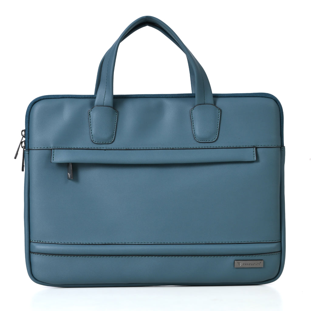 Vaku Luxos ® CASTINO 14 inch Laptop Bag Premium PU Leather Laptop Sleeve Messenger