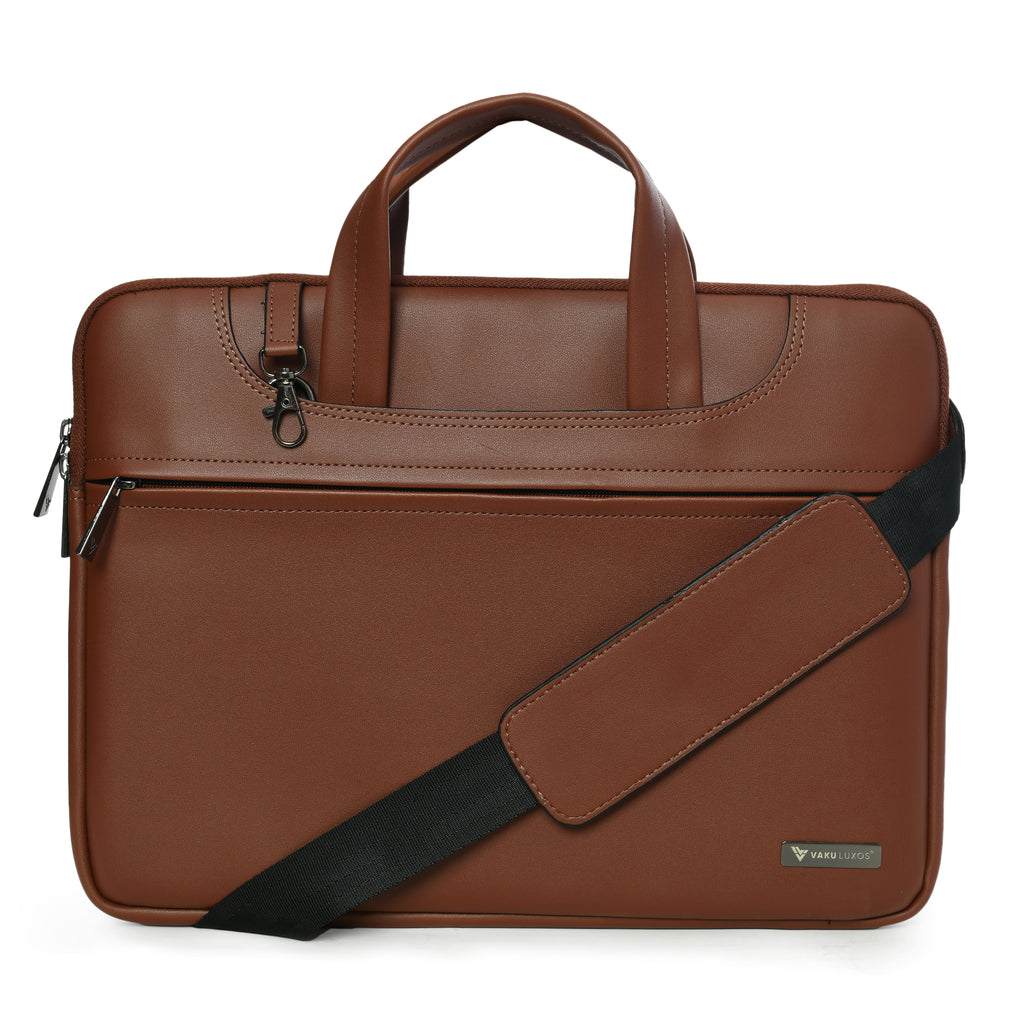 Vaku Luxos® DA Italiano 14 inch Laptop Bag Premium Laptop Messenger Bag For Men and Women