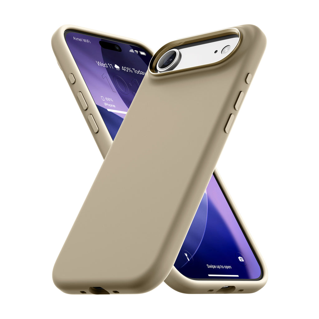Vaku Luxos ® Apple iPhone 17 Air Liquid Silicone Slim Protective Shockproof Phone Back Cover with Anti-Scratch Microfiber Lining
