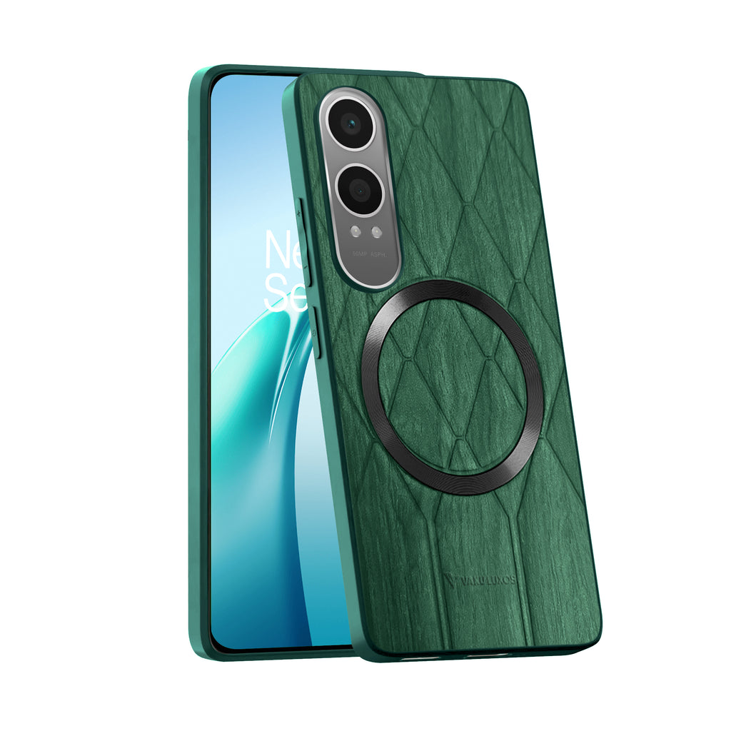 Vaku ® OnePlus Nord CE4 Lite 5G Diamond Plume Pattern Magnetic Magsafe Back Cover