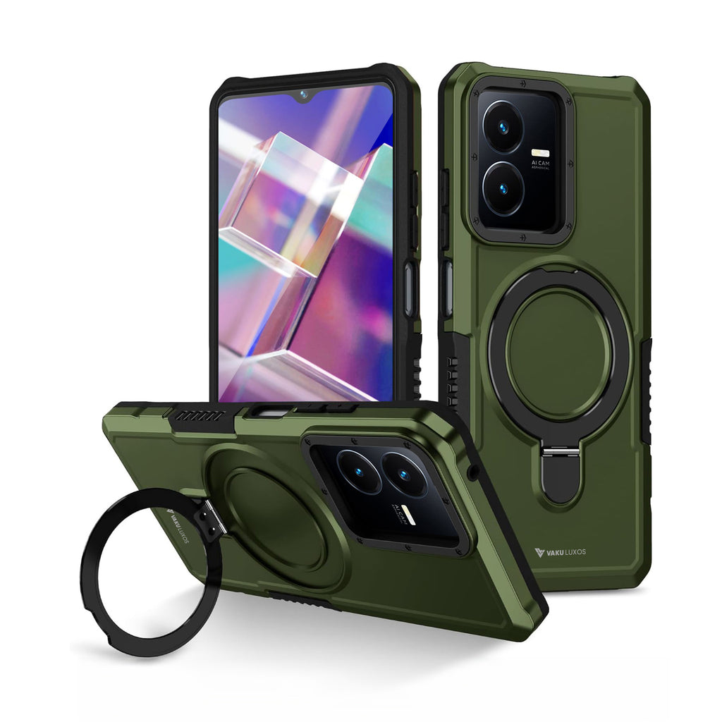 Vaku ® Vivo Y22 Astor Military Grade Armor Protective Back cover