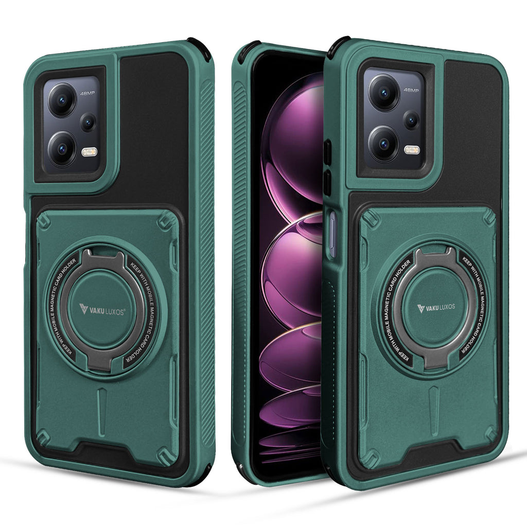 Vaku Luxos ® Xiaomi Redmi Note 12 Pro Axion Armor Military Grade Protective Back Cover