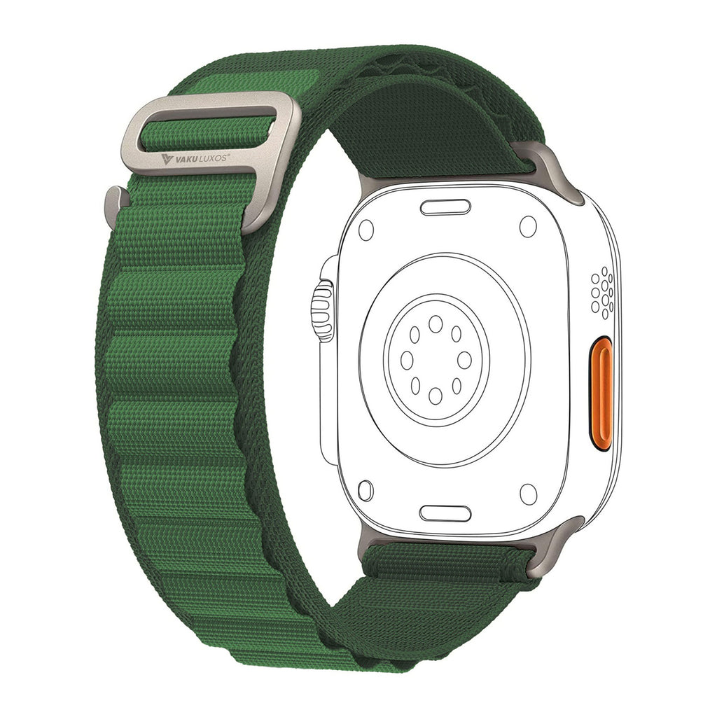 Vaku Luxos ® ALPINO Self-Adjusting Braided Nylon Watch Strap for Apple Watch 42|44|45|49mm