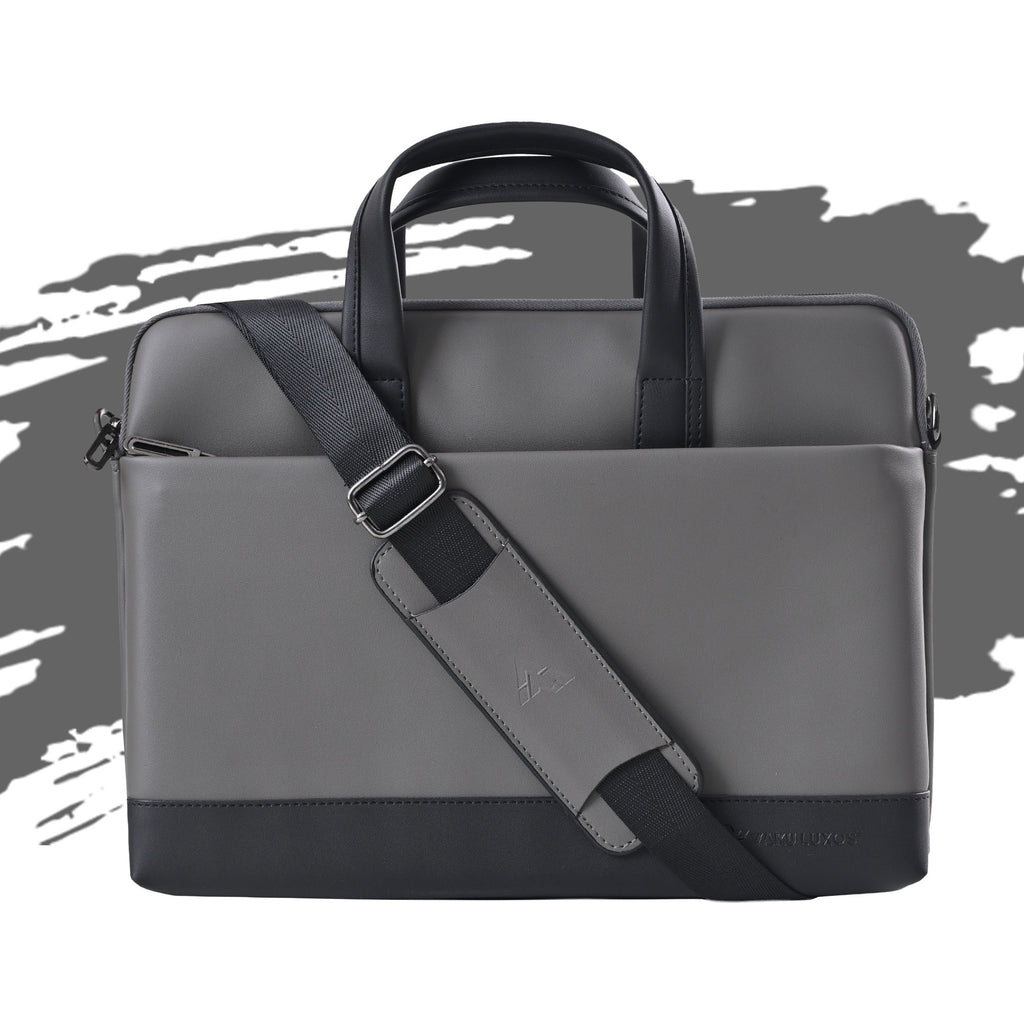 Vaku Luxos ® VIENNA 14 inch Dual Tone Premium PU Leather Laptop Bag