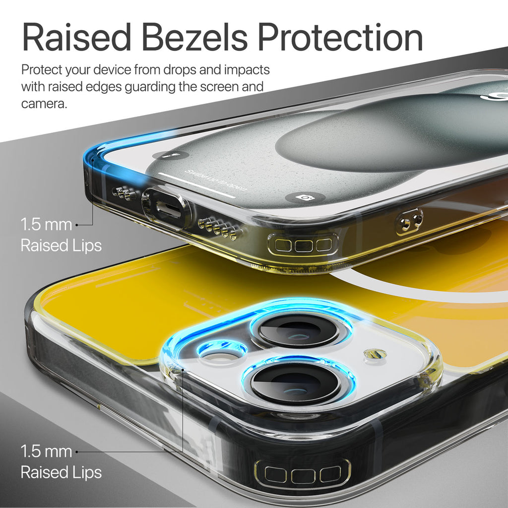 For iPhone 15 14 Plus 13 12 Pro Max Clear Gradient Rugged Case+Screen  Protector