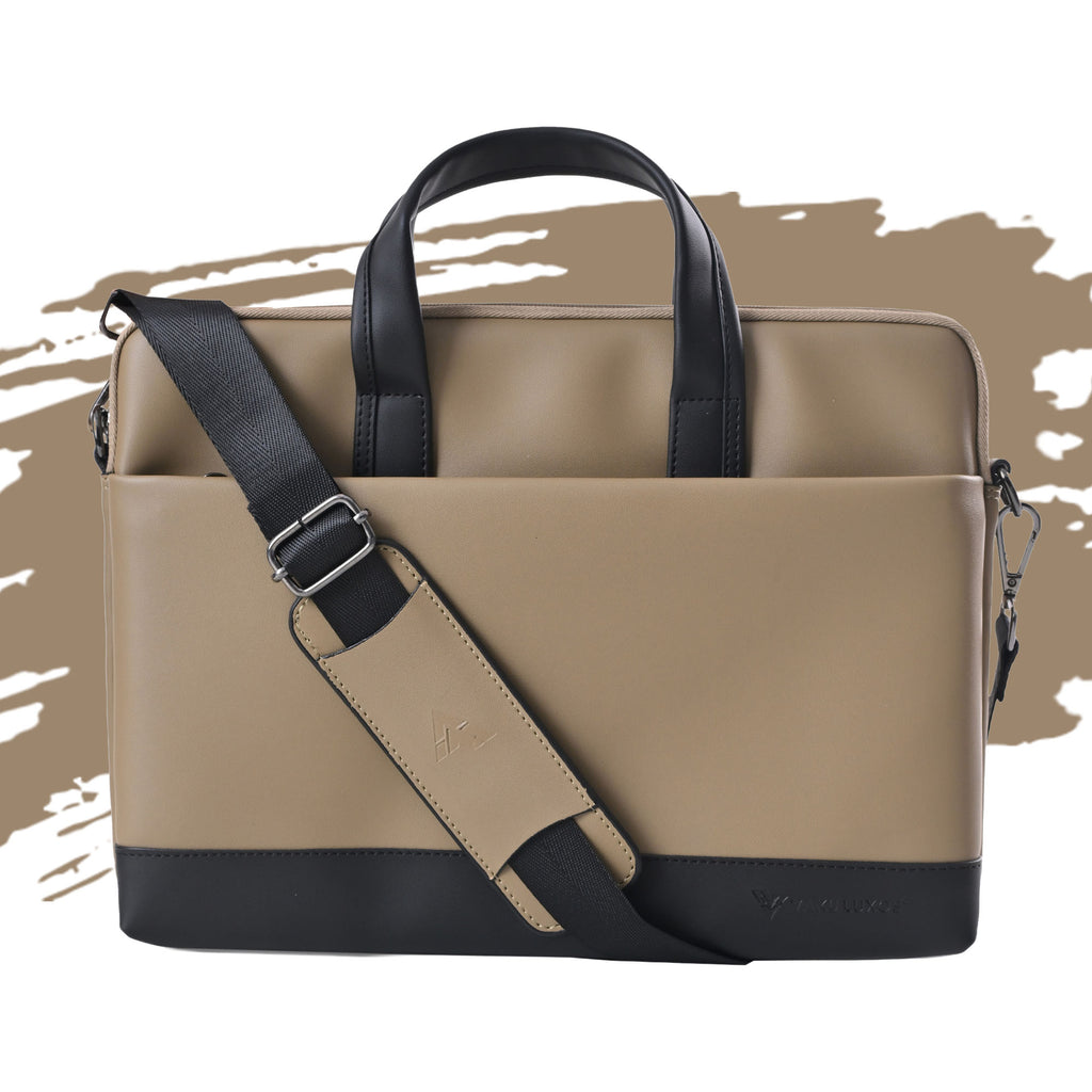Vaku Luxos ® VIENNA 14 inch Dual Tone Premium PU Leather Laptop Bag