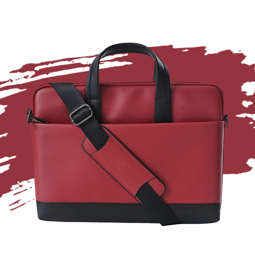 Vaku Luxos ® VIENNA 14 inch Dual Tone Premium PU Leather Laptop Bag