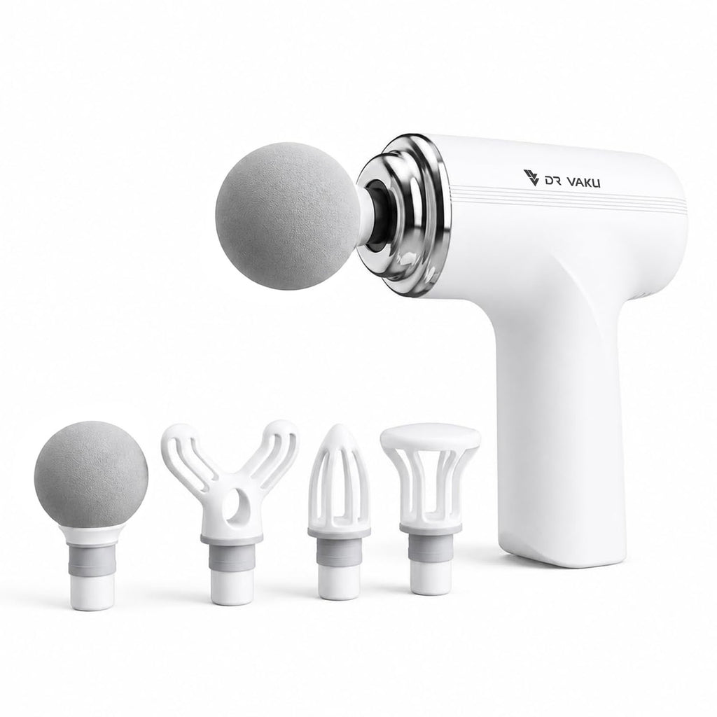 Dr Vaku ® Mini Gun Massager Machine with 4 Massage Heads