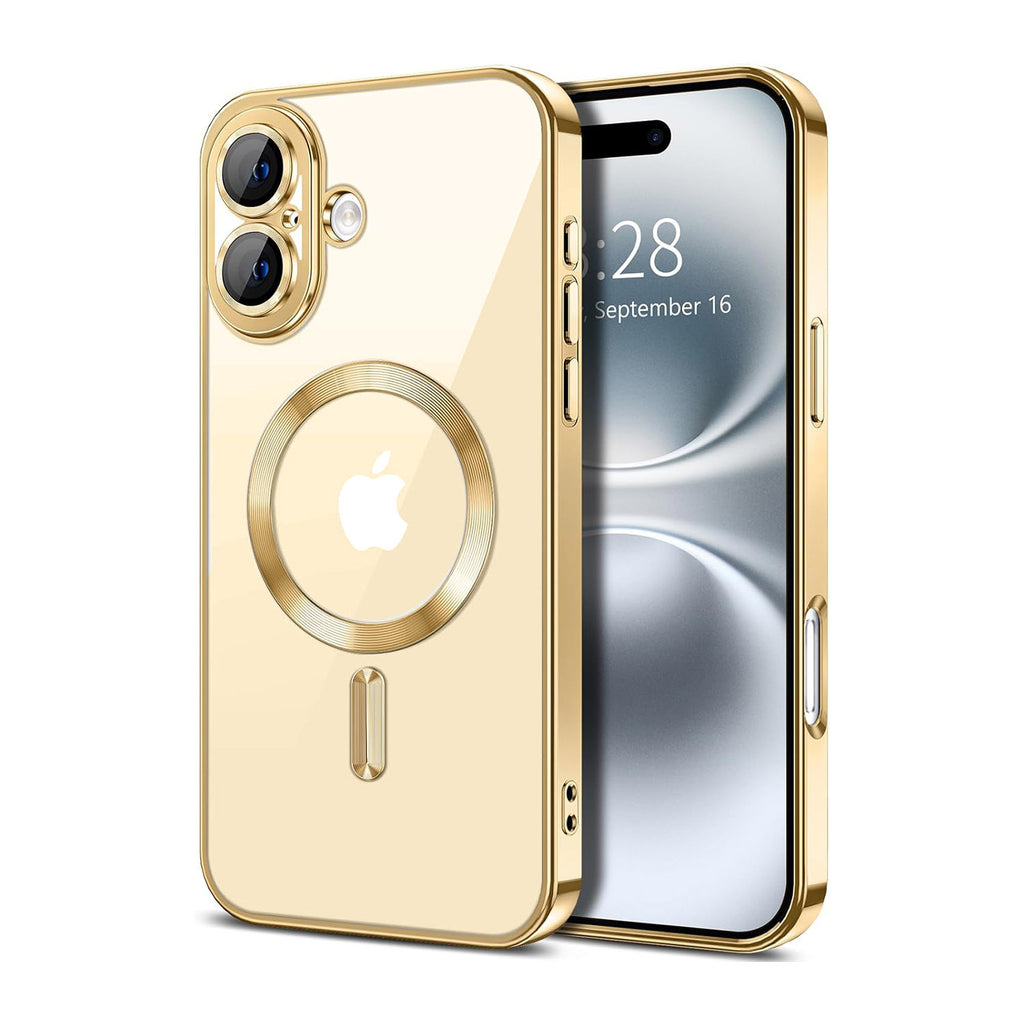 Vaku ® Apple iPhone 16 Luxury Electroplated Magnetic Magsafe Camera Protection TPU Back Cover Case