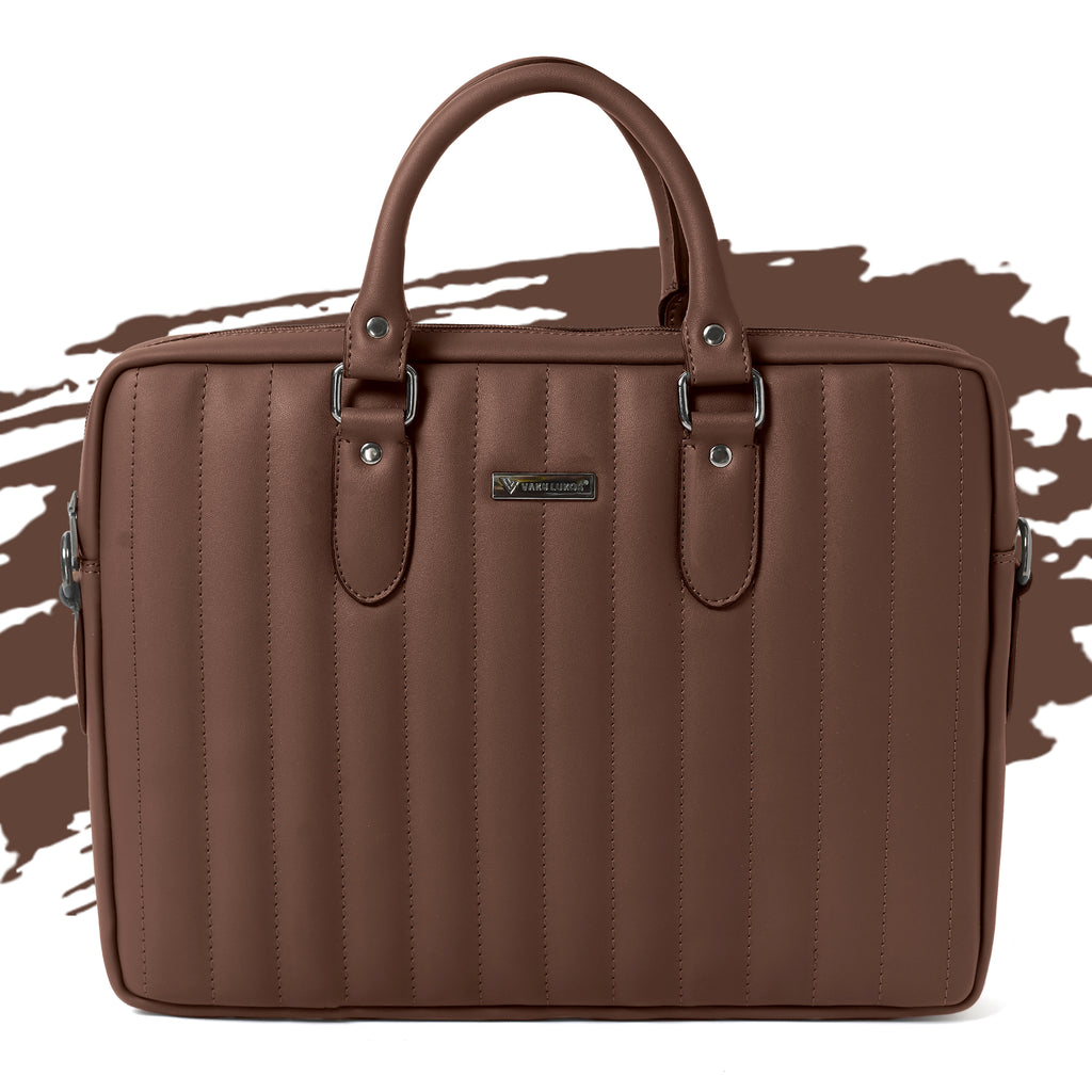 Vaku Luxos ® Venesa 14 inch Laptop Bag Premium PU Leather Laptop Sleeve Messenger Bag