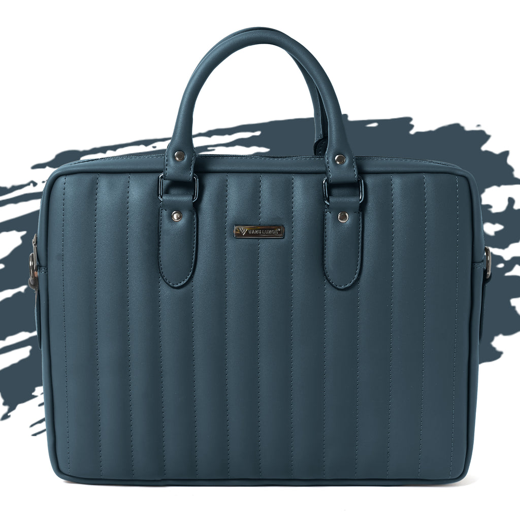 Vaku Luxos ® Venesa 14 inch Laptop Bag Premium PU Leather Laptop Sleeve Messenger Bag