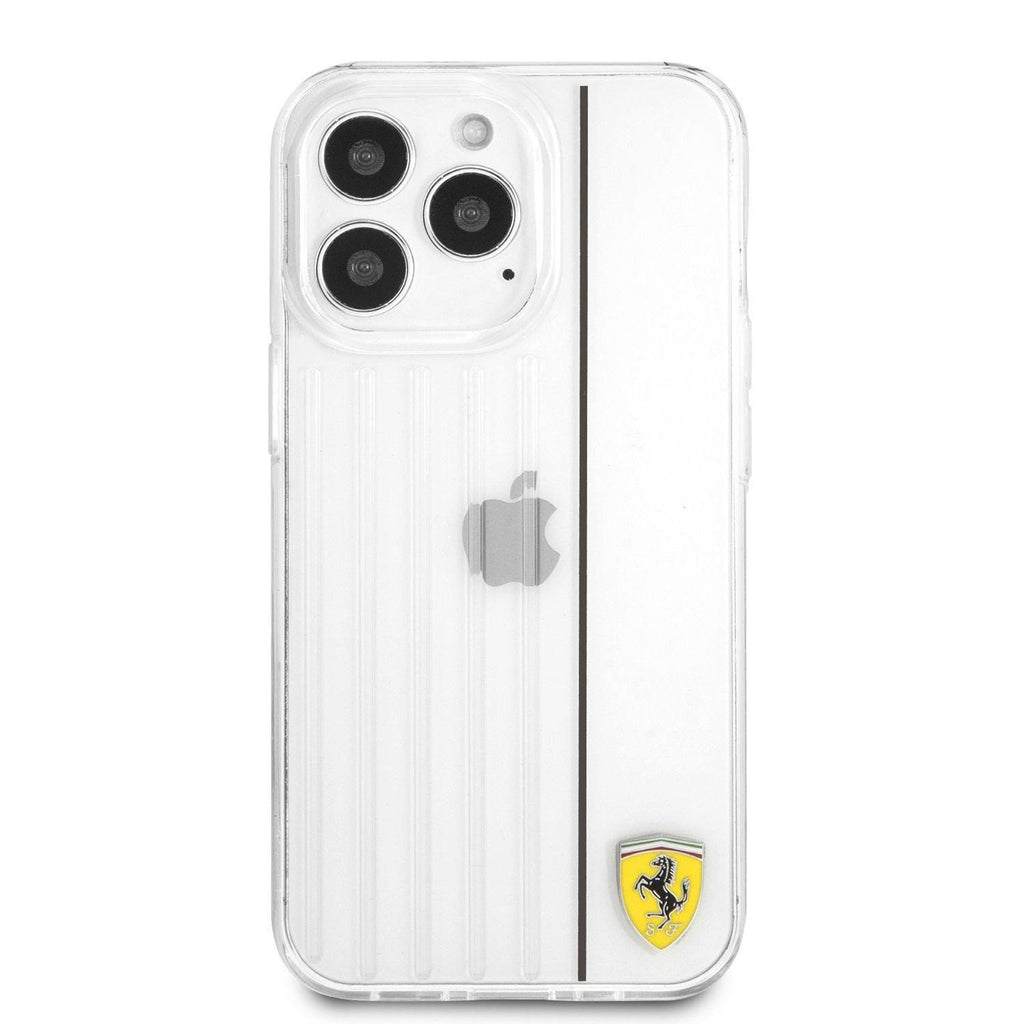 Ferrari ® Apple iPhone 13 Pro Max On Track 3D Lines Contrasted Black Line PC/TPU Hard Back Cover