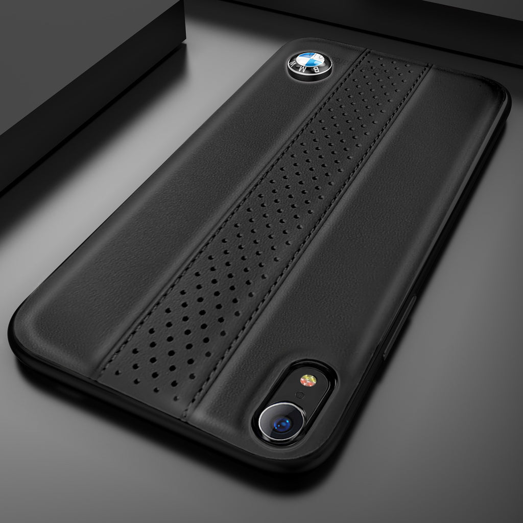 BMW ® iPhone XR M2 COMPETITION Freckled Leather Back Cover