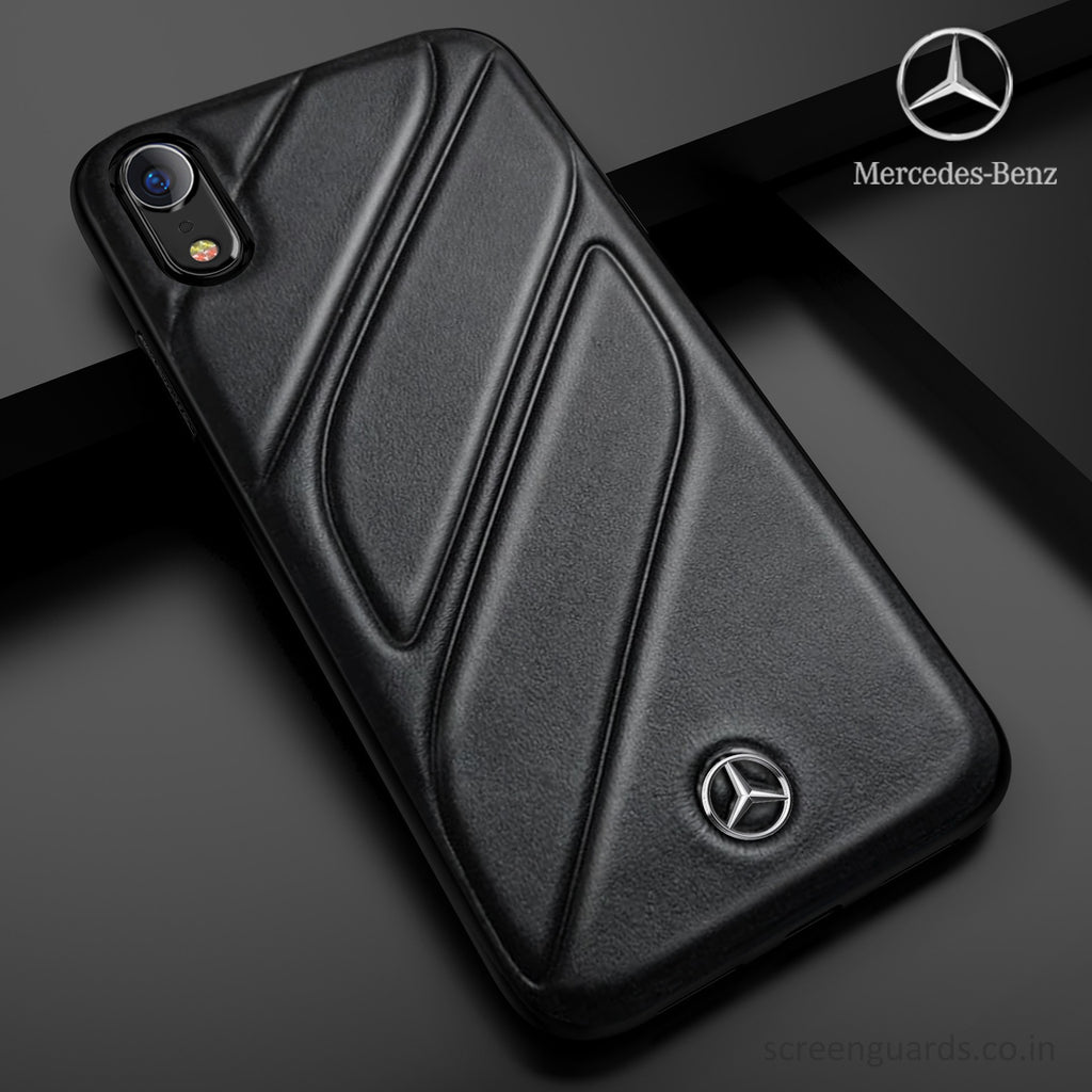 Mercedes Benz ® iPhone XR CLA CLASS Raven Leather Back Cover