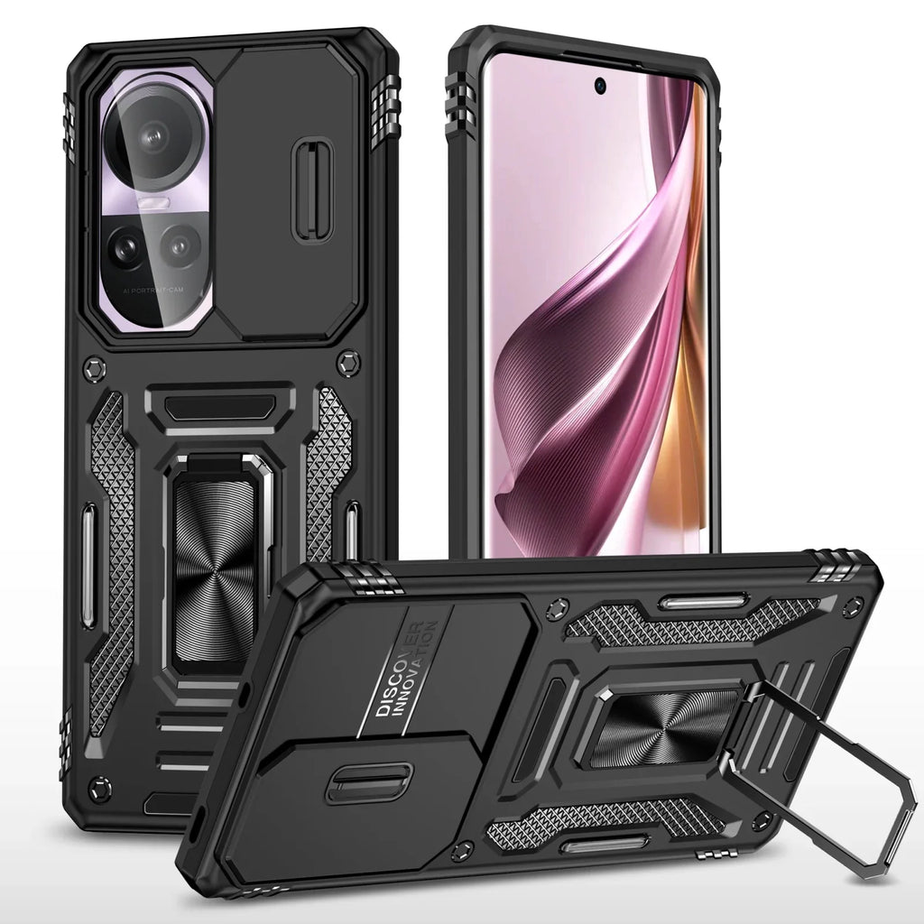 Vaku ® Oppo Reno10 5G Aegis Armor Slide Camera Protection Back Cover