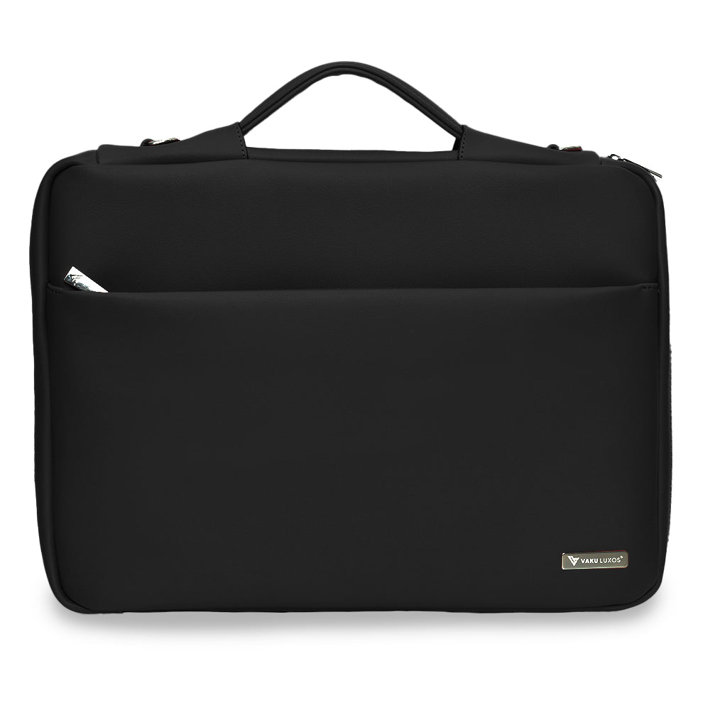 Vaku Luxos® DA VALENCIA Refined Leather Sleeve with Strap highly durable Compatilbe for Macbook 13"|16"