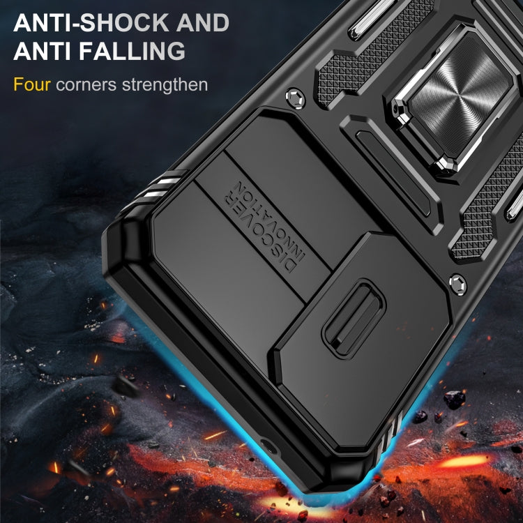 Vaku® Samsung Galaxy A25 5G Aegis Armor Slide Camera Protection Magnetic Ring Holder Kickstand Back Cover