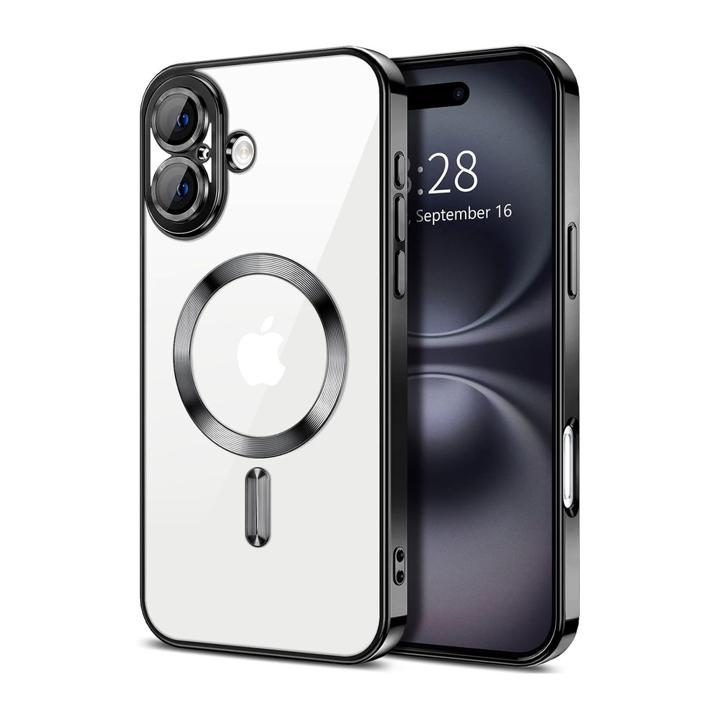 Vaku ® Apple iPhone 16 Luxury Electroplated Magnetic Magsafe Camera Protection TPU Back Cover Case