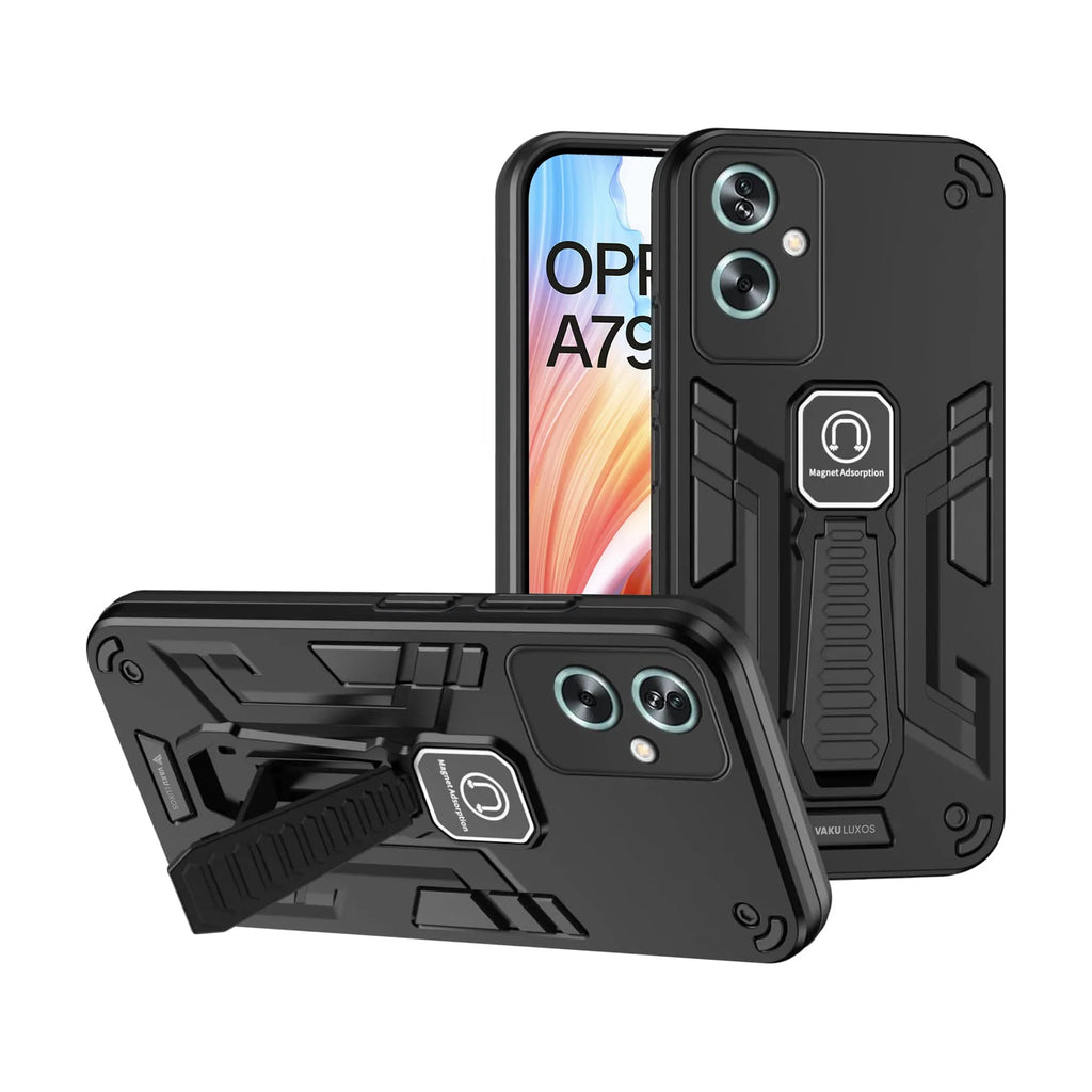 Vaku® Oppo A79 5G Valor Military Grade Armor Case with Built-in Kickstand  Shockproof Back Cover