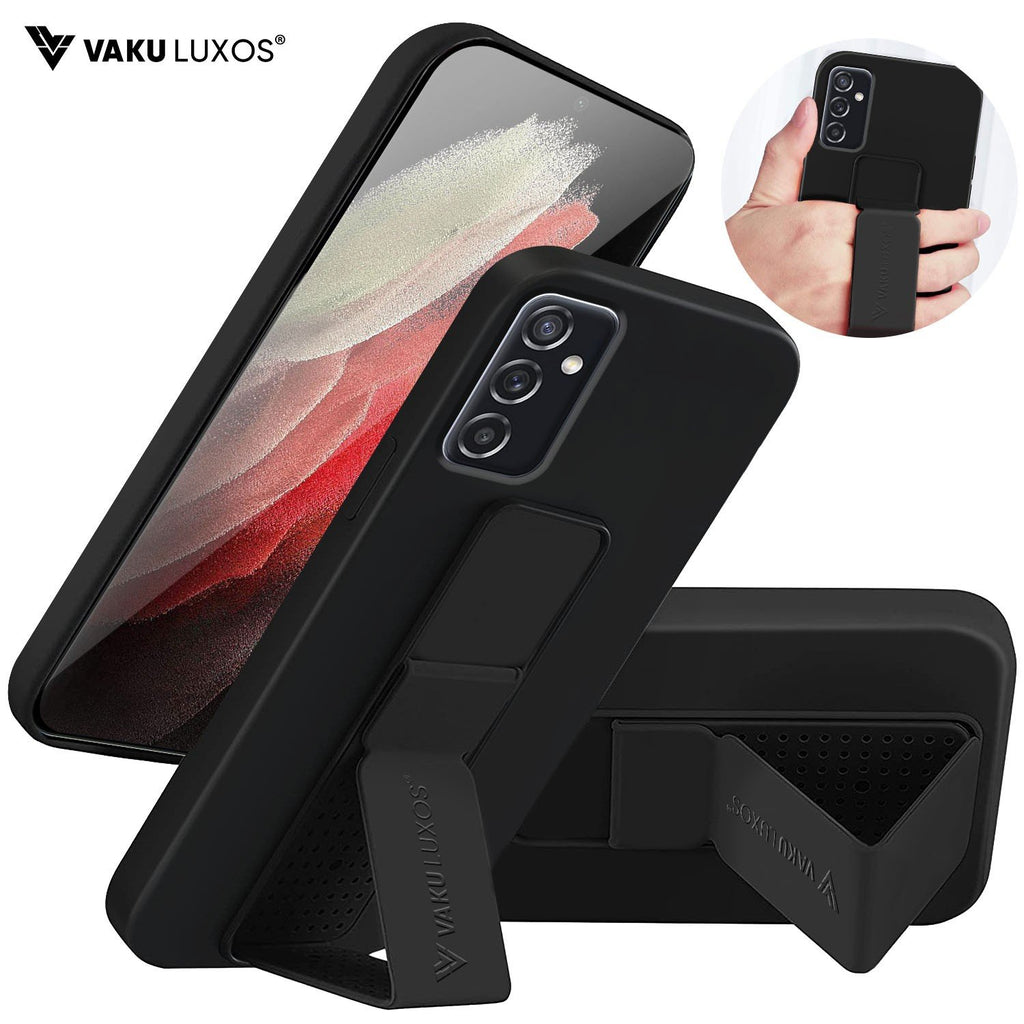 Vaku ® Samsung Galaxy M52 5G Harbor Grip Multi-Functional Magnetic Vertical & Horizontal Stand Case Silicon Back Cover