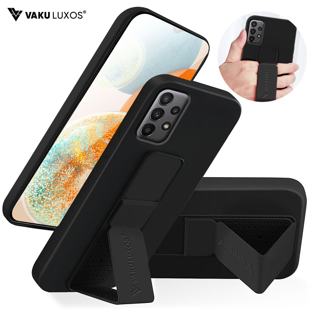 Vaku ® Samsung Galaxy A23 Harbor Grip Multi-Functional Magnetic Vertical & Horizontal Stand Case Silicon Back Cover