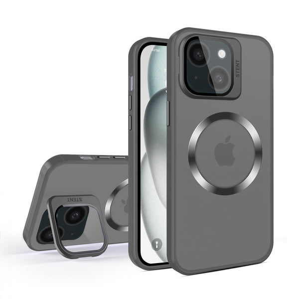 Vaku ® Apple iPhone 15 Rime Frosted Magnetic Magpro Translucent Back Cover
