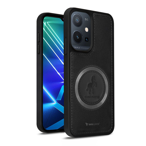 Vaku ® Vivo Y75 5G Astrid Luxury PU Leather Back Cover