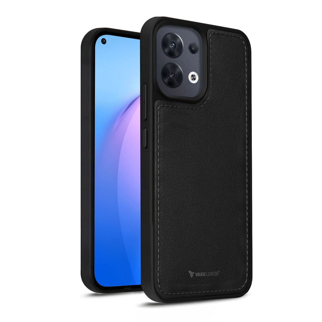 SEAHAI Custodia Portafoglio Per Oppo Reno 8 5G – Pelle PU Con Slot Carte E Supporto, Antiurto, Nero - 2
