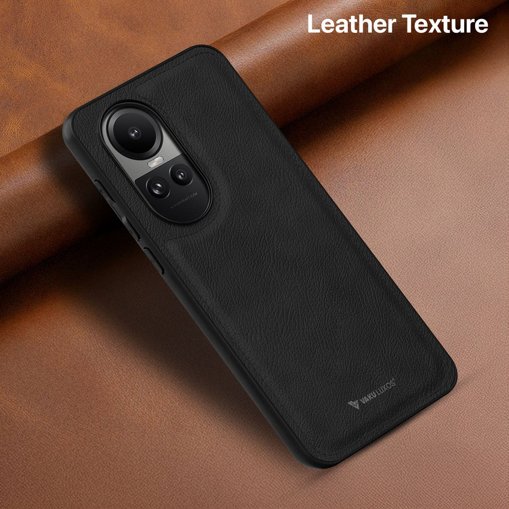 Vaku ® Oppo Reno10 5G Luxe Premium Leather Stitched Protective Back Cover